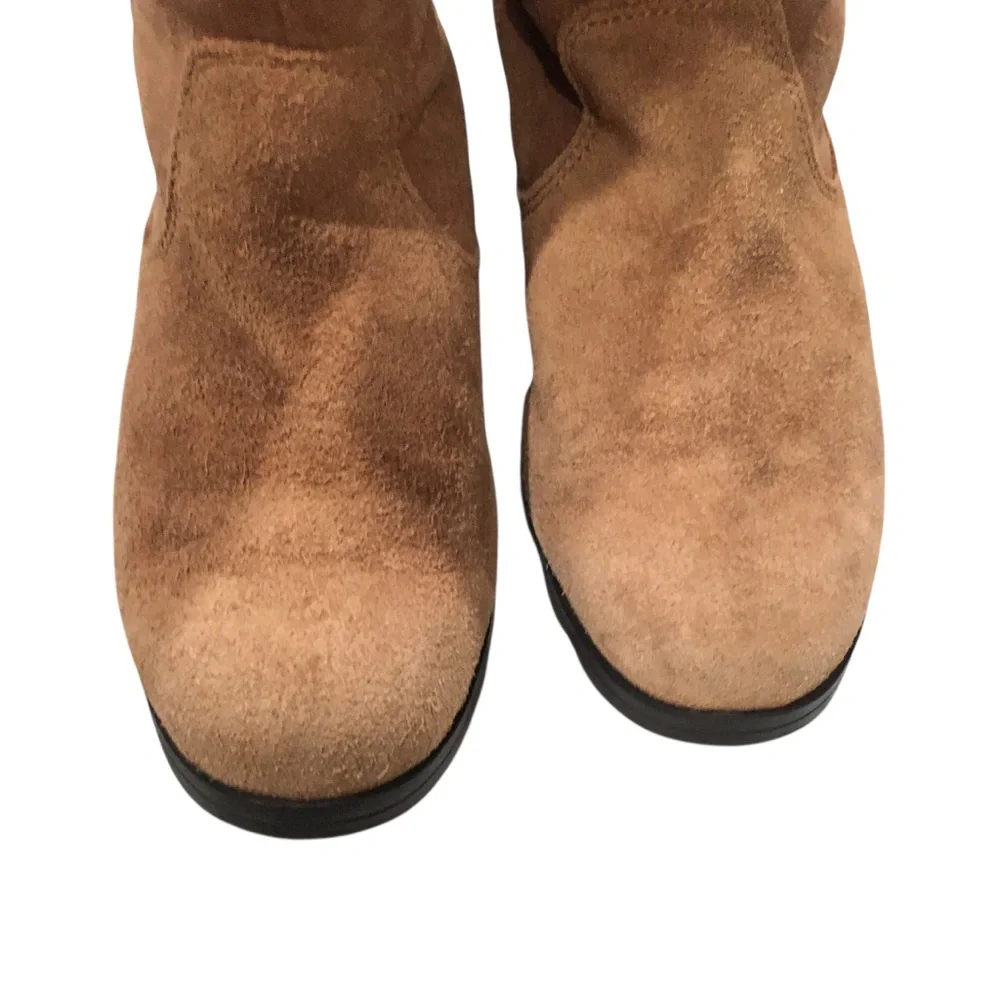 Sorel Waterproof Suede Faux Fur Fold- Over Boots 3